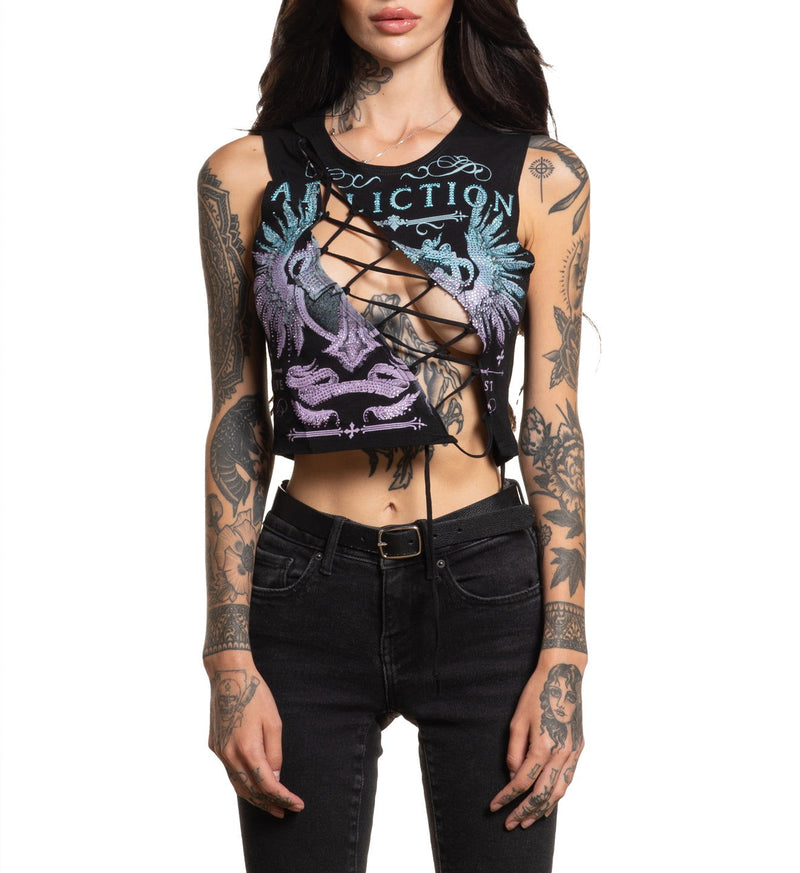 Portrayal Cut Out Crop Tee
