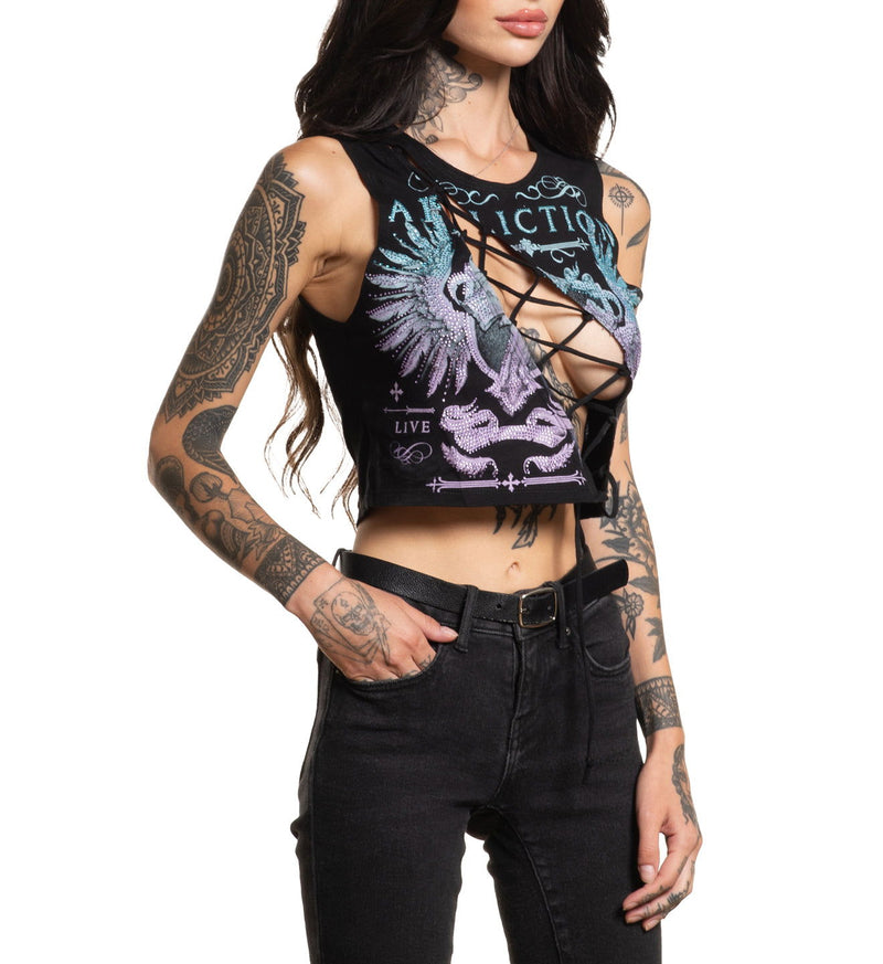Portrayal Cut Out Crop Tee