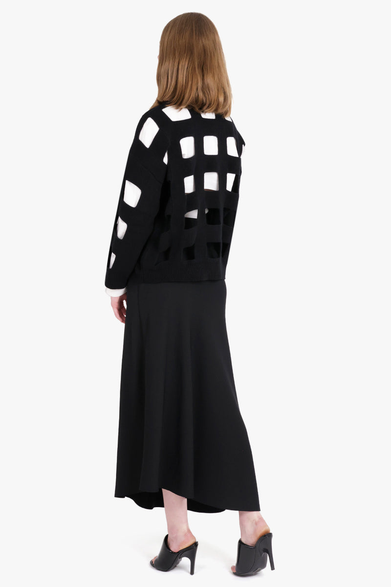 Valentino Cut Out Detail Wool Jumper | Nero