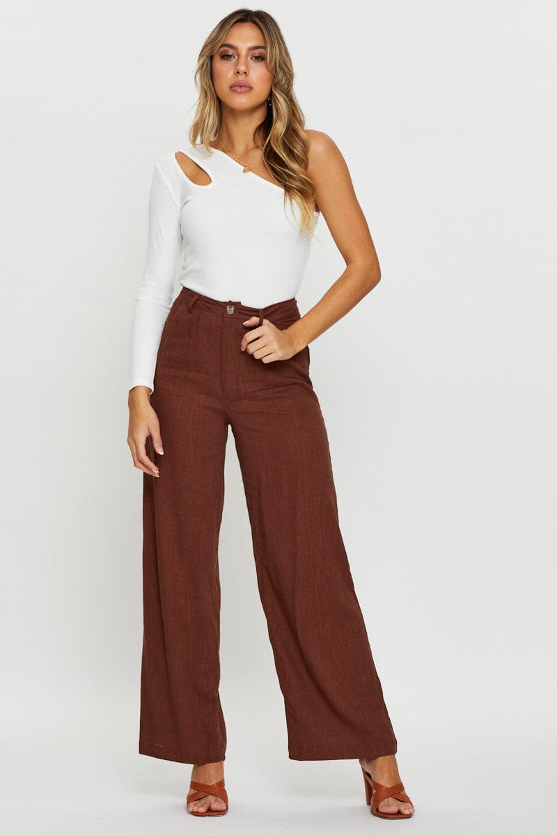 White Cut Out Top Long Sleeve