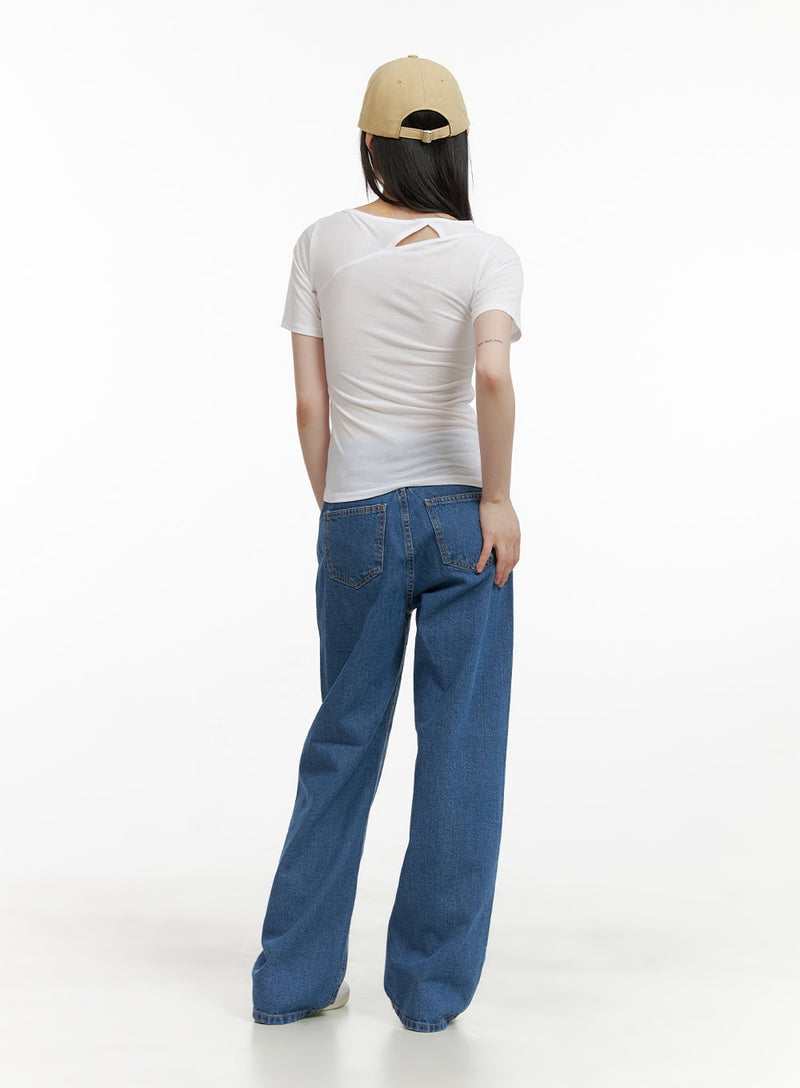 Cut-Out Sleeve Tee CY428