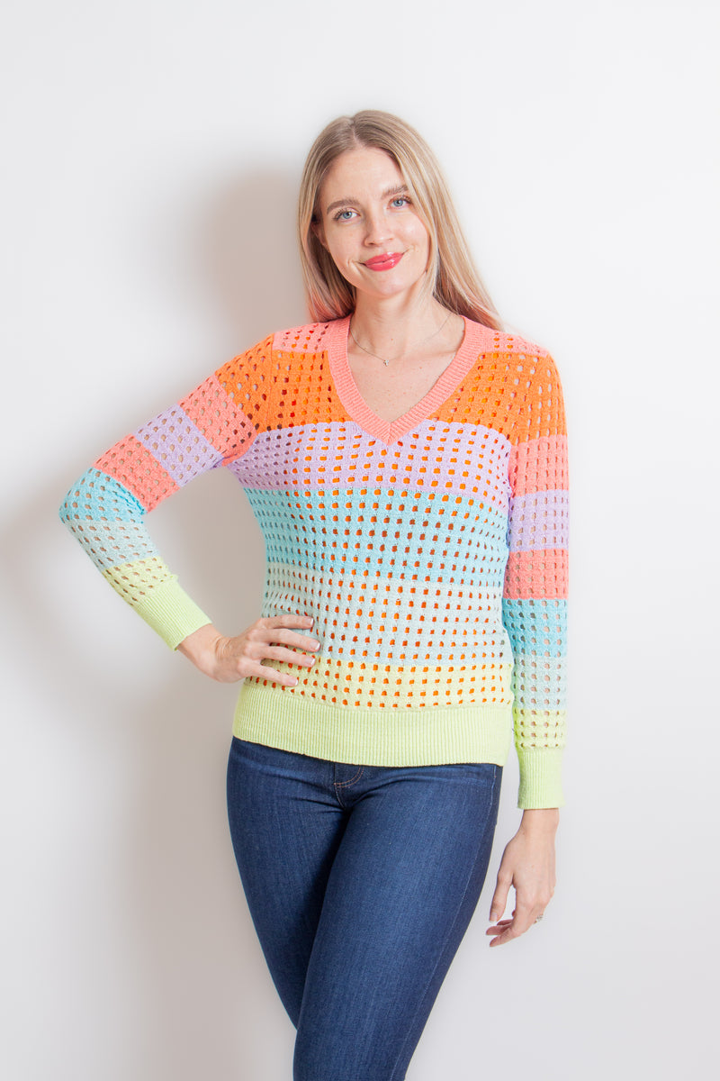Multicolor Cut Out Top