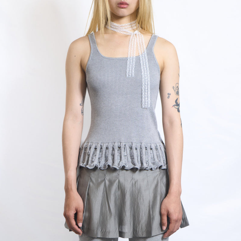 Cut-Out Ribbed Tank Top
