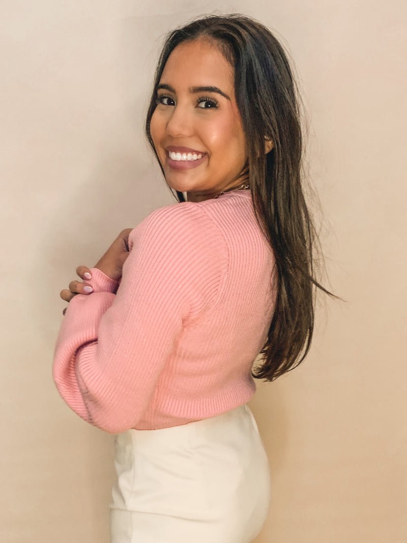 CUT OUT SWEATER KNIT TOP