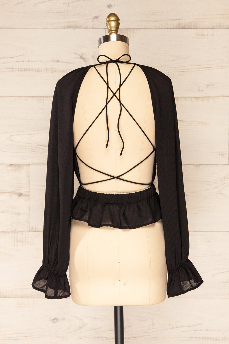 Milanox | Lace-Up Backless Top