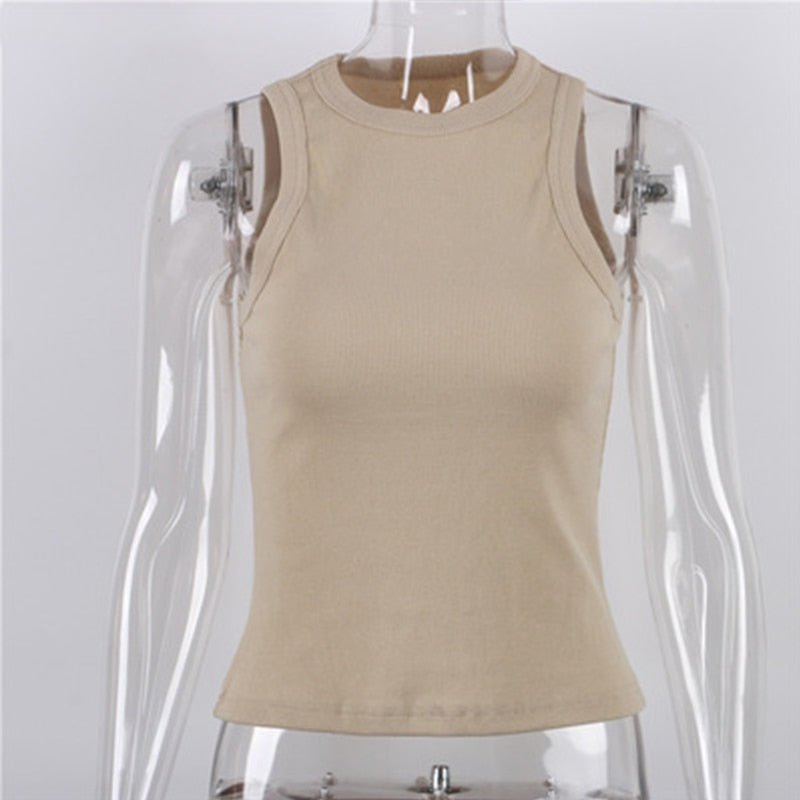 Summer Sexy Backless Tank Top Women Sleeveless Vest Quality Y2k Knitted Camis Tank Tops Women Casual Solid Color Basic Camisole