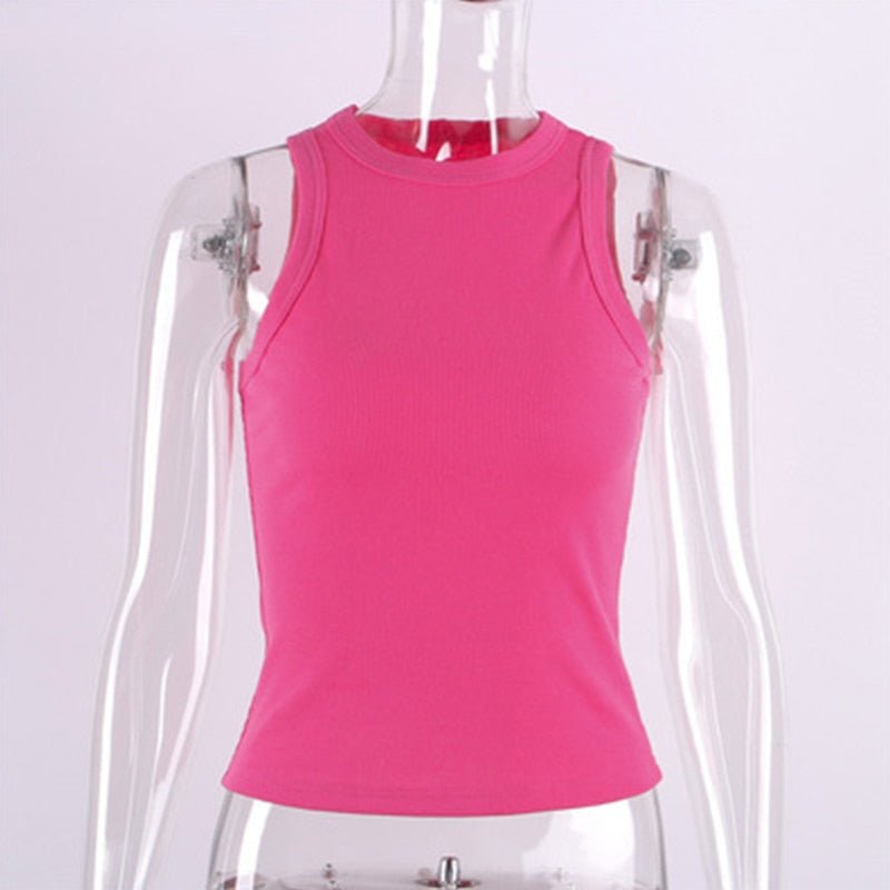 Summer Sexy Backless Tank Top Women Sleeveless Vest Quality Y2k Knitted Camis Tank Tops Women Casual Solid Color Basic Camisole