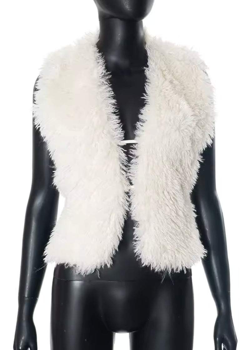 Fur Halter Top Backless- Fan Favorite!