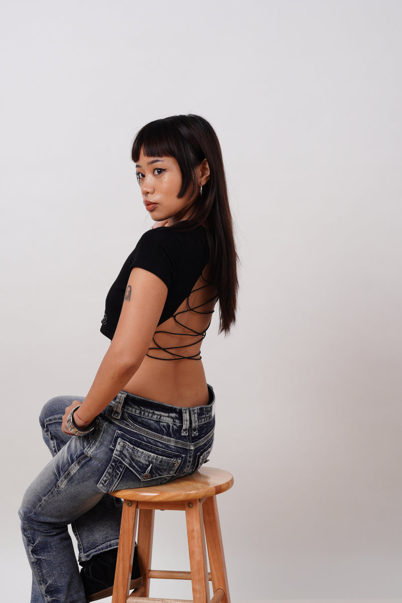 Lace-Up Backless Top (Pre order)