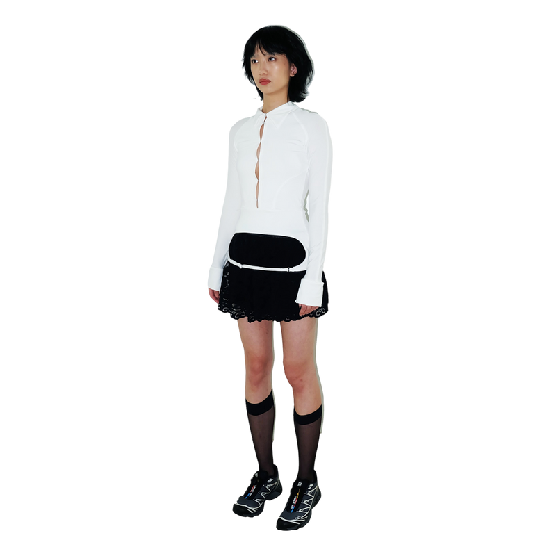 Code Backless Shirt — White