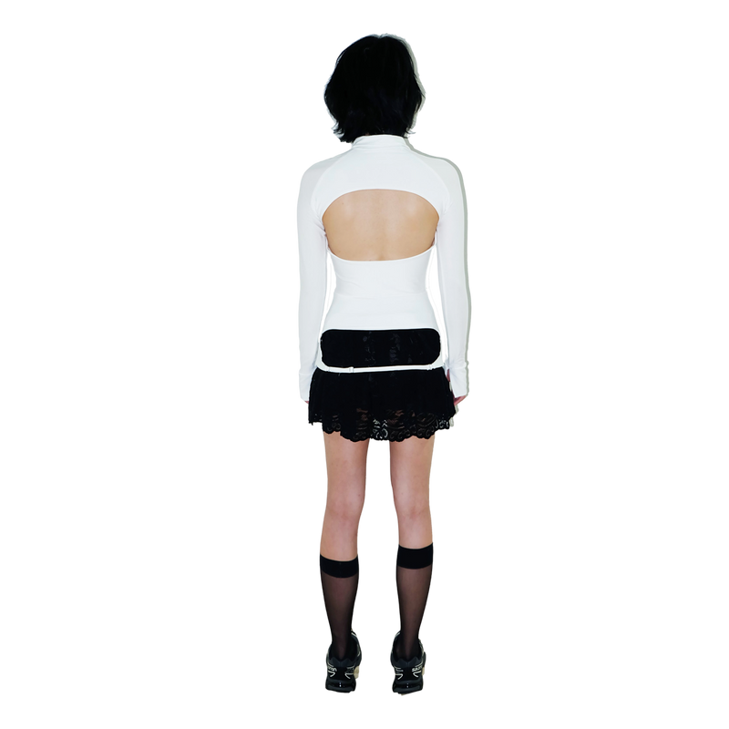 Code Backless Shirt — White