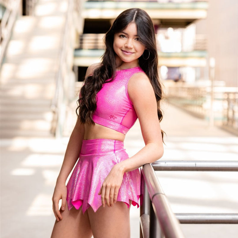 Ignite Backless Crop Top - Pink Sapphire