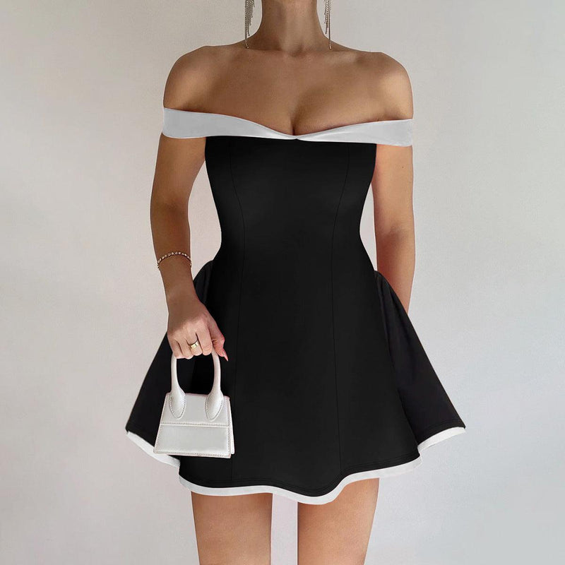 Women’s Tube Top Backless Dress – Slim Fit, High Waist