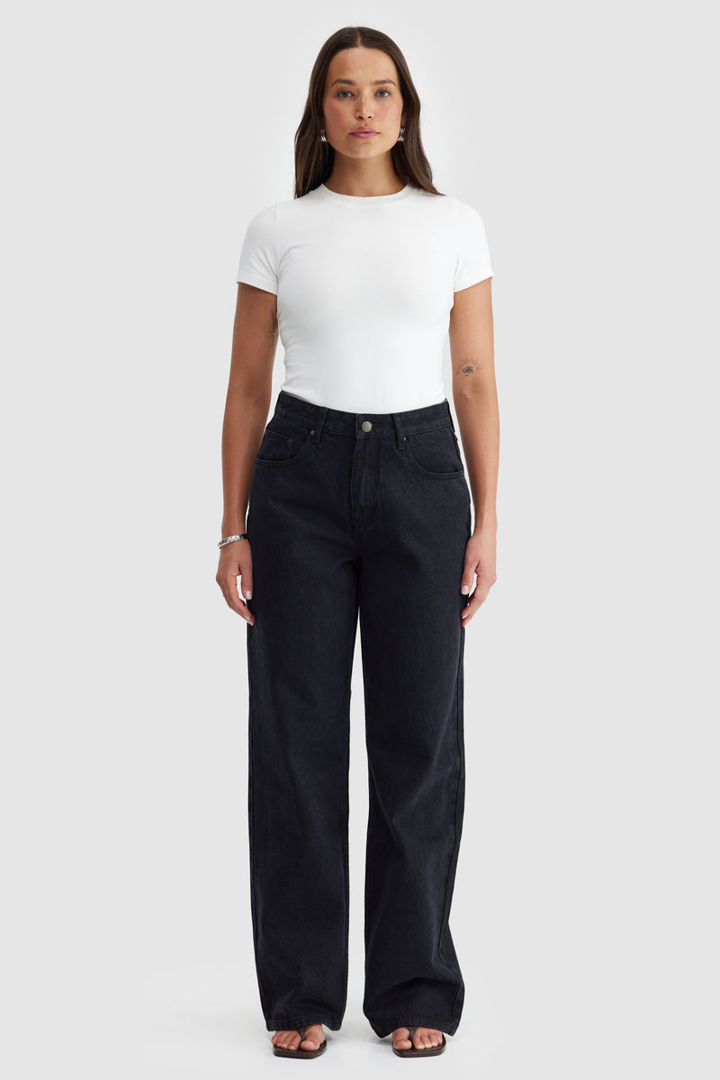 Willow Denim Relaxed Jean Washed Black