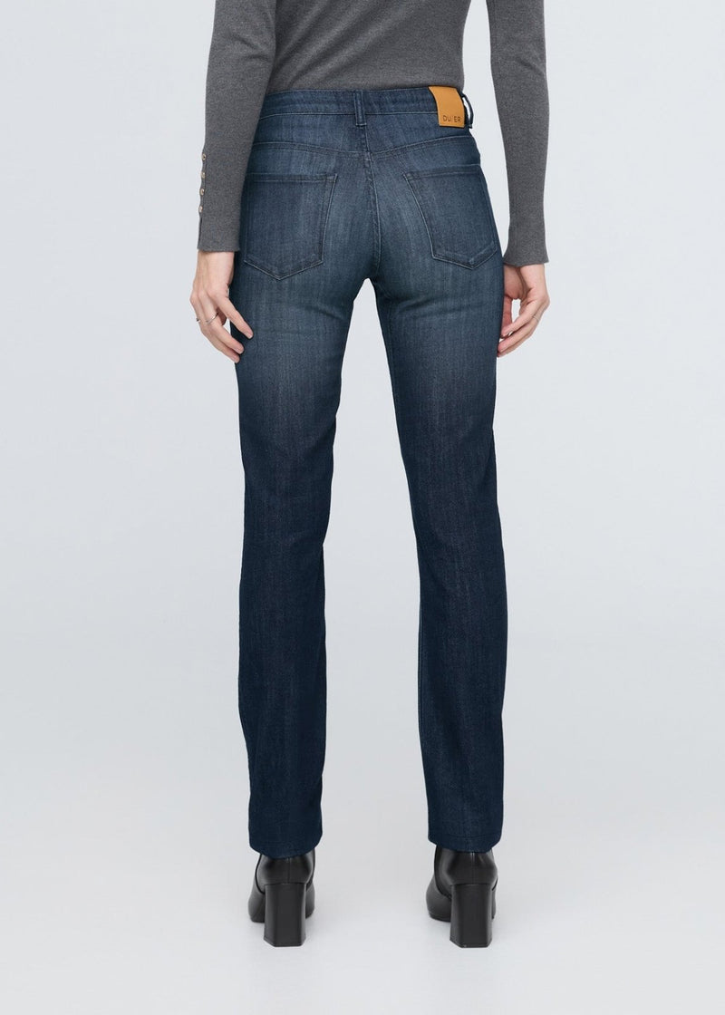 Performance Denim Mid Rise Slim Straight - Nostalgia Tone