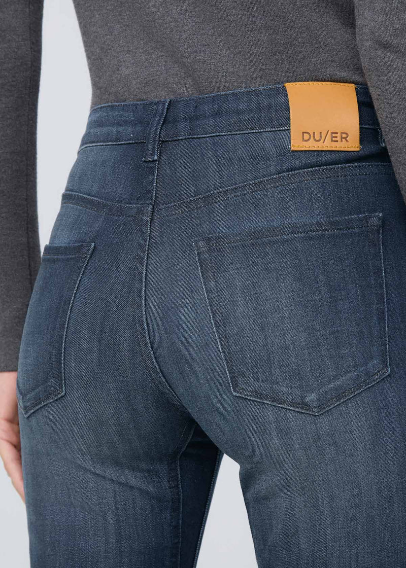Performance Denim Mid Rise Slim Straight - Nostalgia Tone