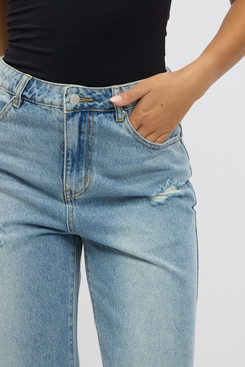 Denim Wide Leg Jeans