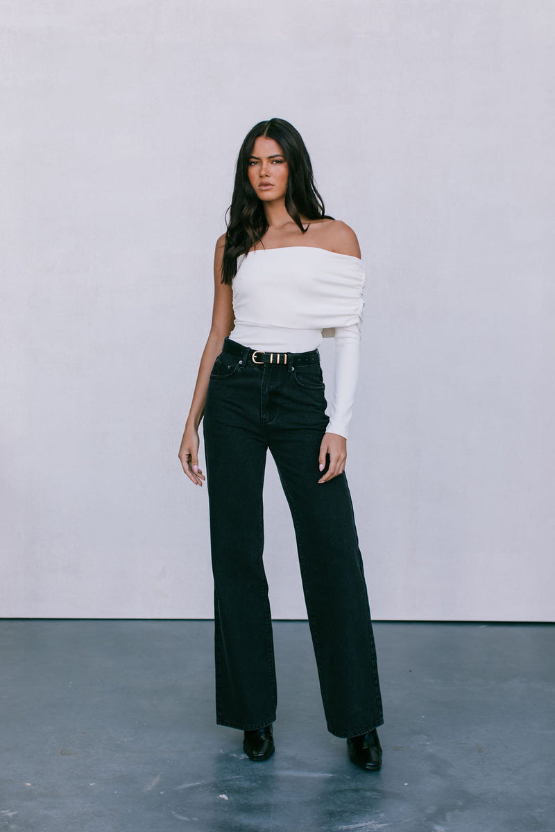 Rachel Jeans - Black Washed Denim