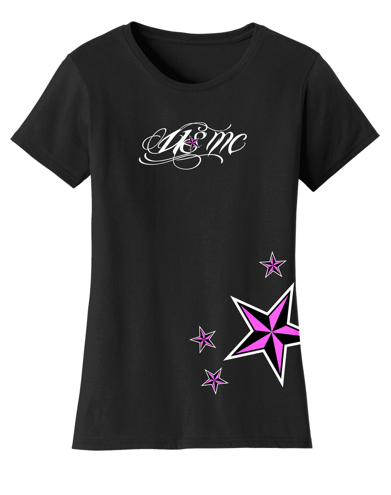 Stars USMC Ladies Tee-Black