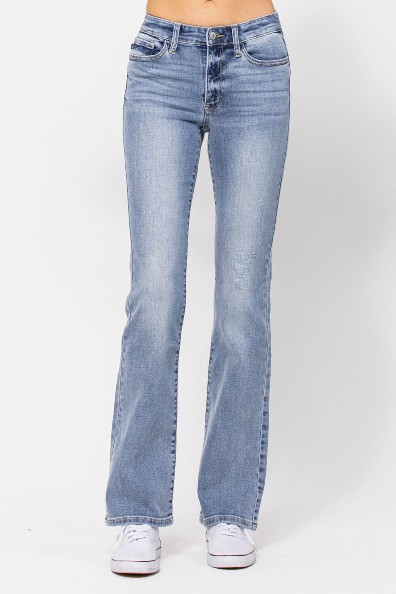 Judy Blue Mid Rise Bootcut Denim Jeans 82337