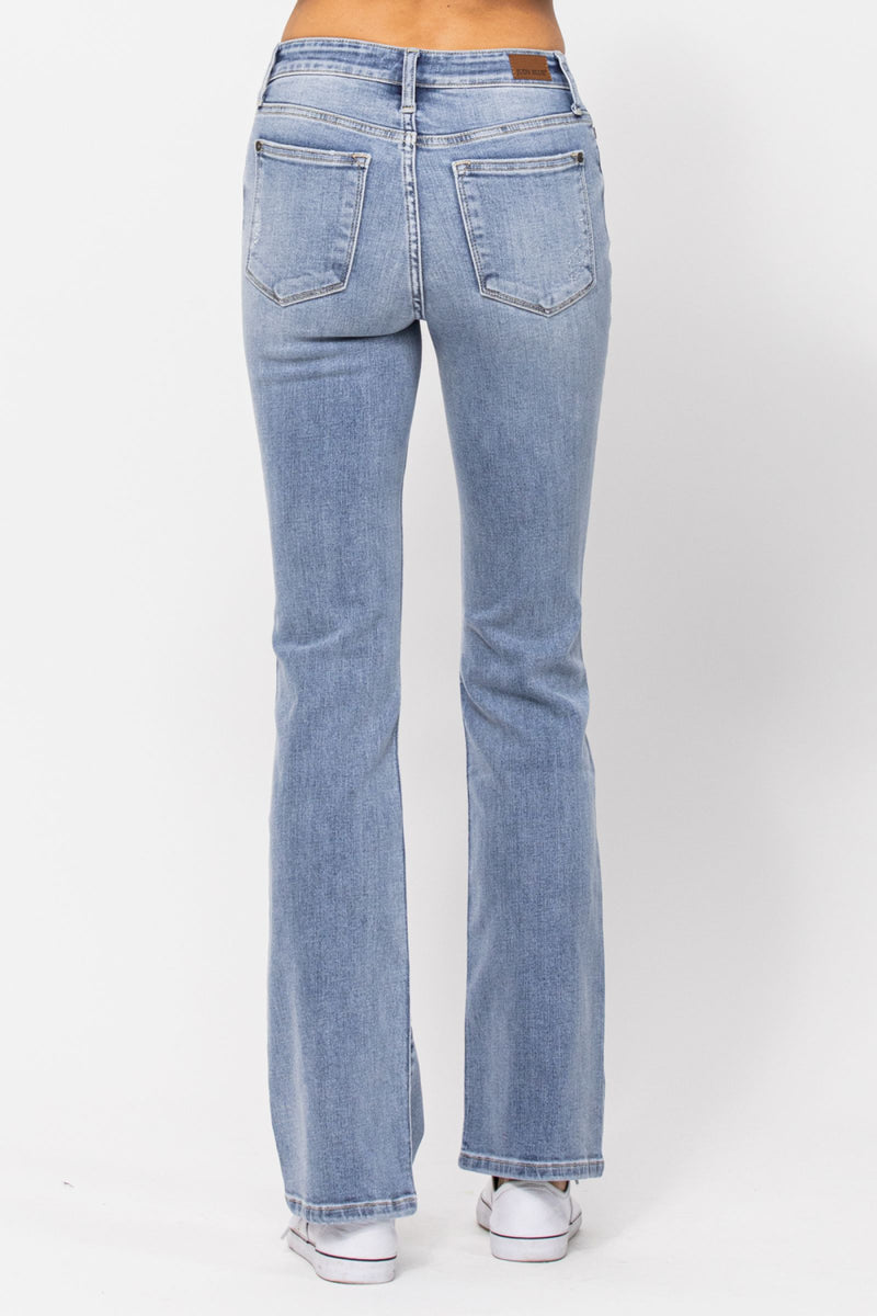 Judy Blue Mid Rise Bootcut Denim Jeans 82337