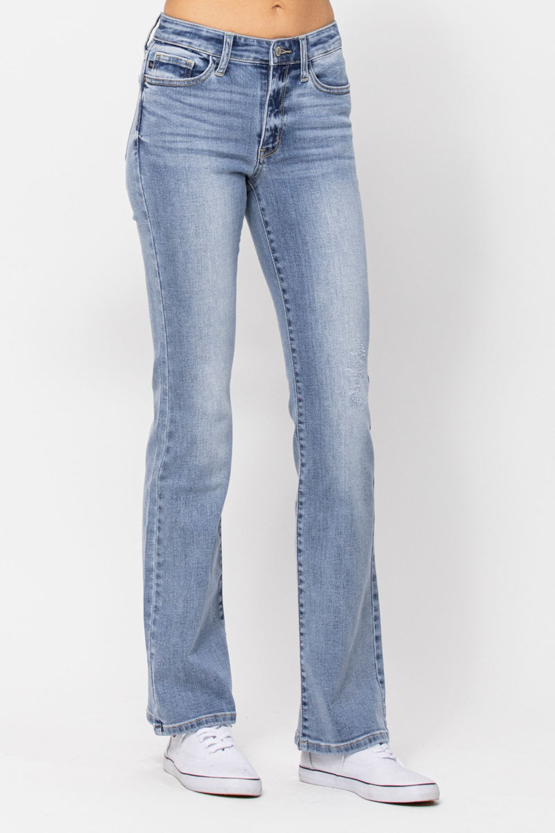 Judy Blue Mid Rise Bootcut Denim Jeans 82337
