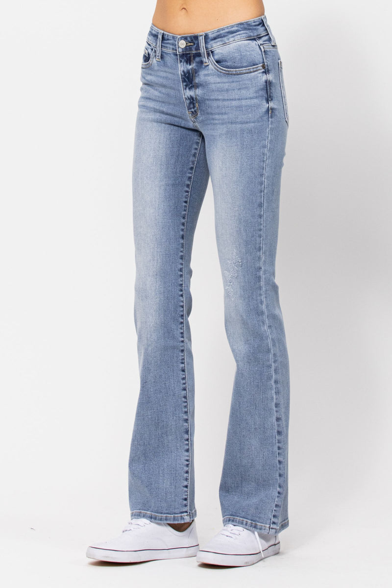 Judy Blue Mid Rise Bootcut Denim Jeans 82337