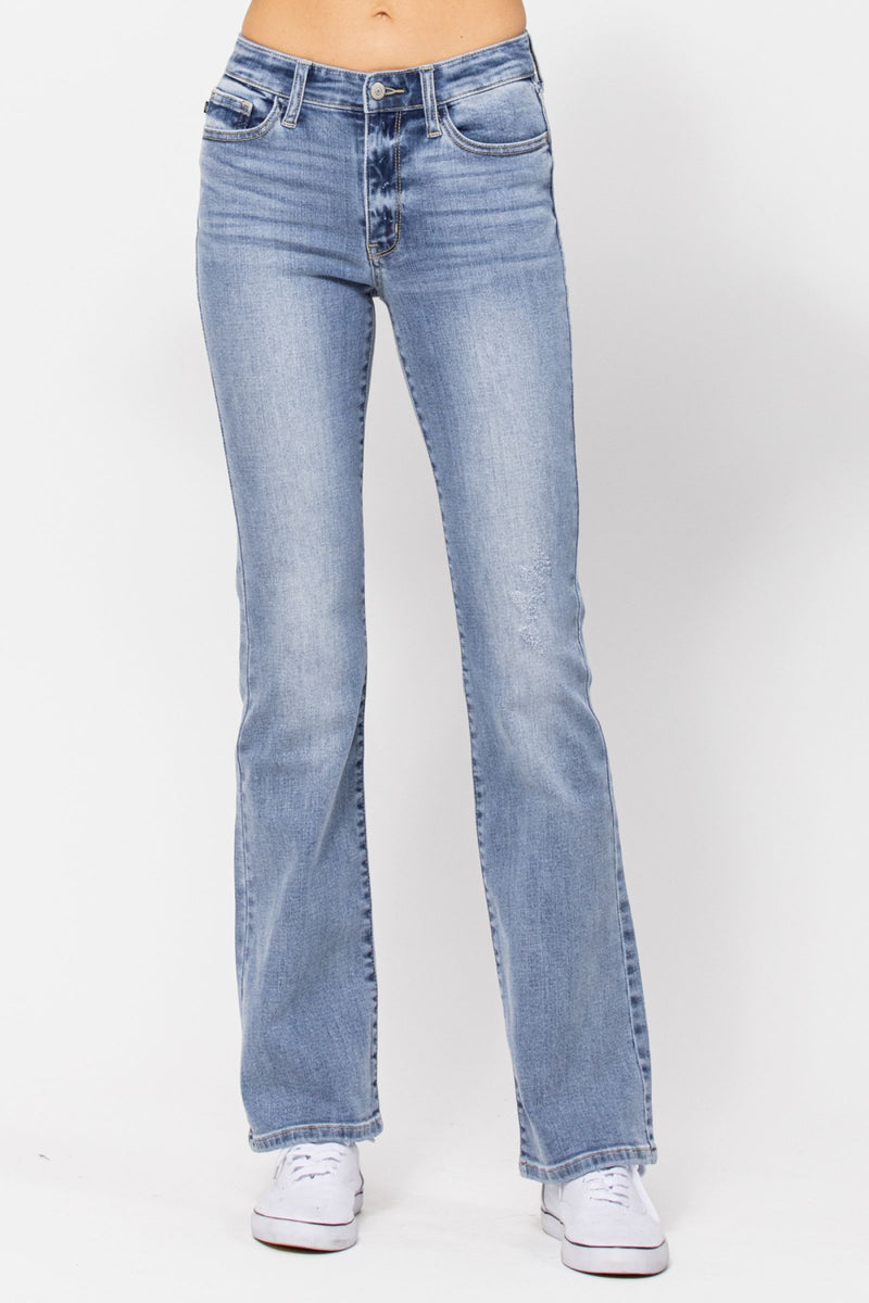 Judy Blue Mid Rise Bootcut Denim Jeans 82337
