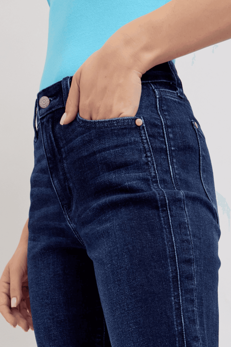 Judy Blue High Waist Dark Wash Boyfriend Denim Jeans 82646