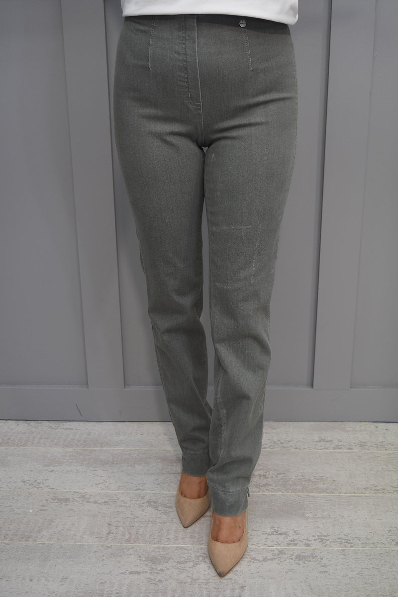 Robell Marie Washed Khaki Denim Jeans - 51639 5448 85