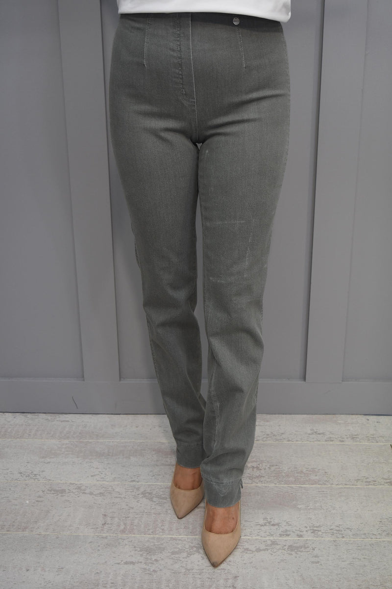 Robell Marie Washed Khaki Denim Jeans - 51639 5448 85
