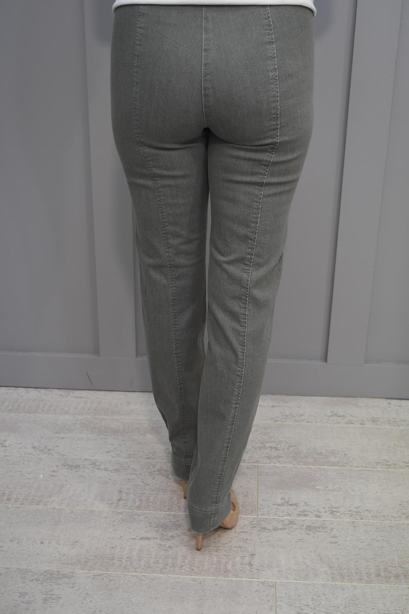Robell Marie Washed Khaki Denim Jeans - 51639 5448 85