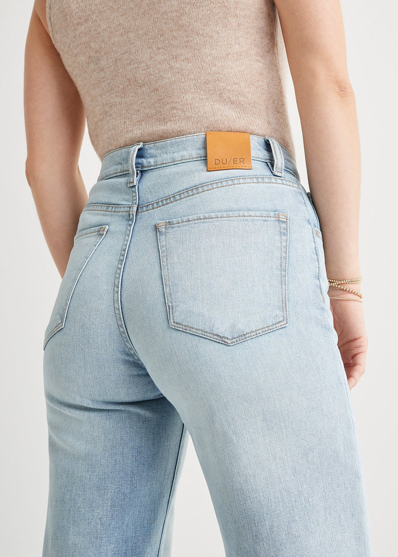Midweight Denim Wide Leg (Button Fly) - Coastal Blue