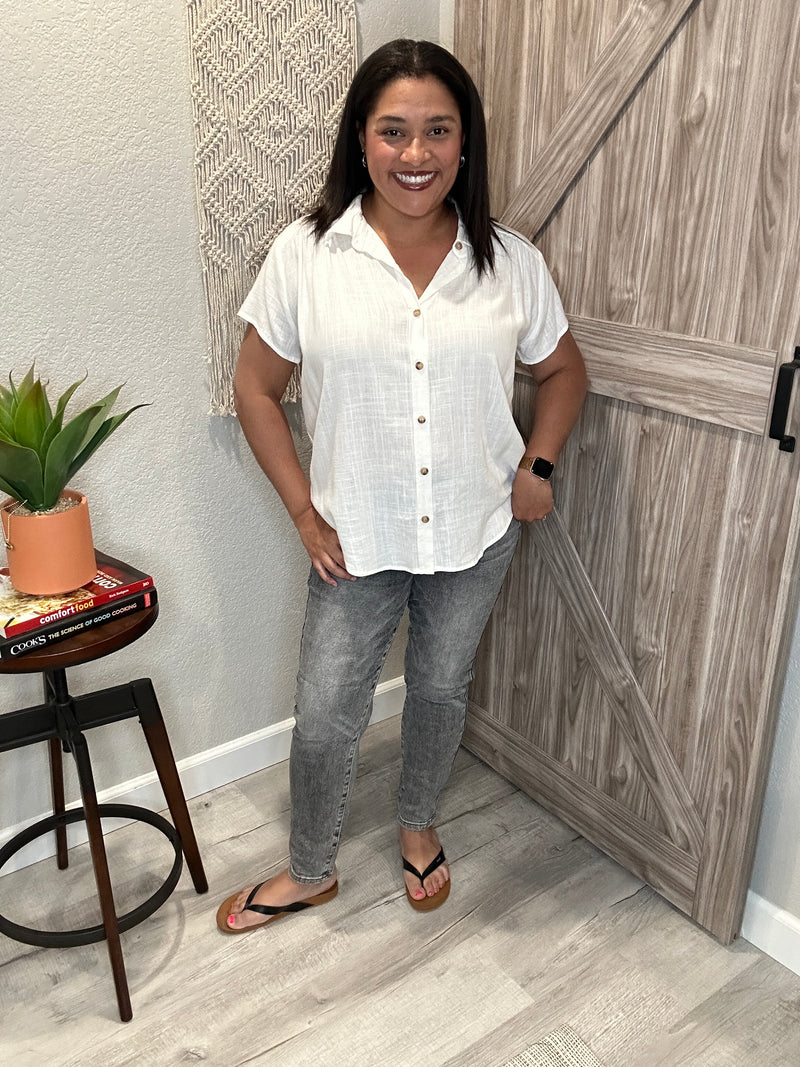 Size 20W Judy Blue Stone Wash Grey High Rise Slim Fit Denim Jeans