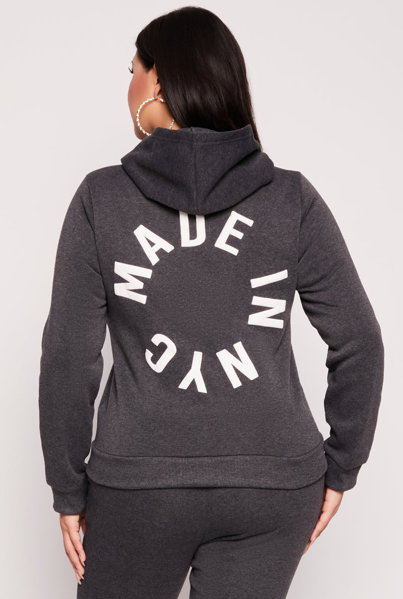 Plus Size Fleece Luxury Graphic Hoodie