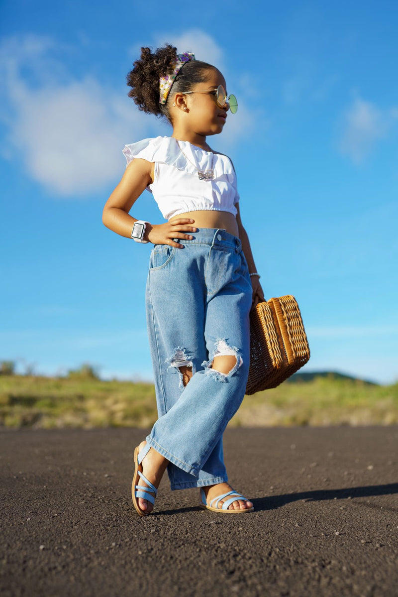 Hippie Girl Distressed Denim Jeans