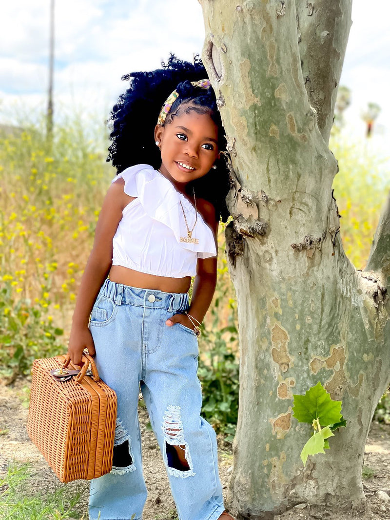 Hippie Girl Distressed Denim Jeans