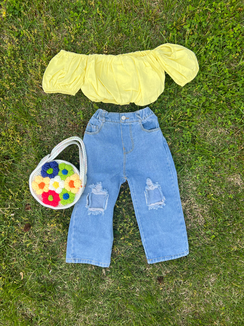 Hippie Girl Distressed Denim Jeans