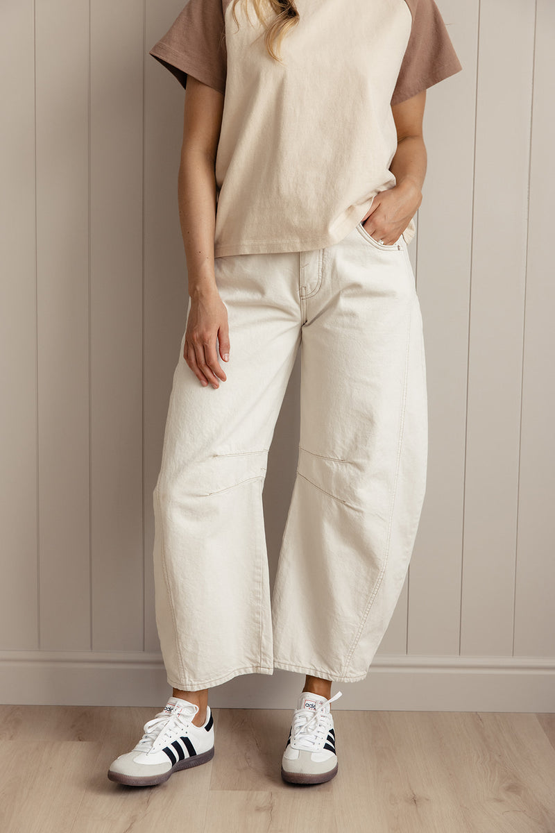 Free People Good Luck Mid Rise Barrel Jeans