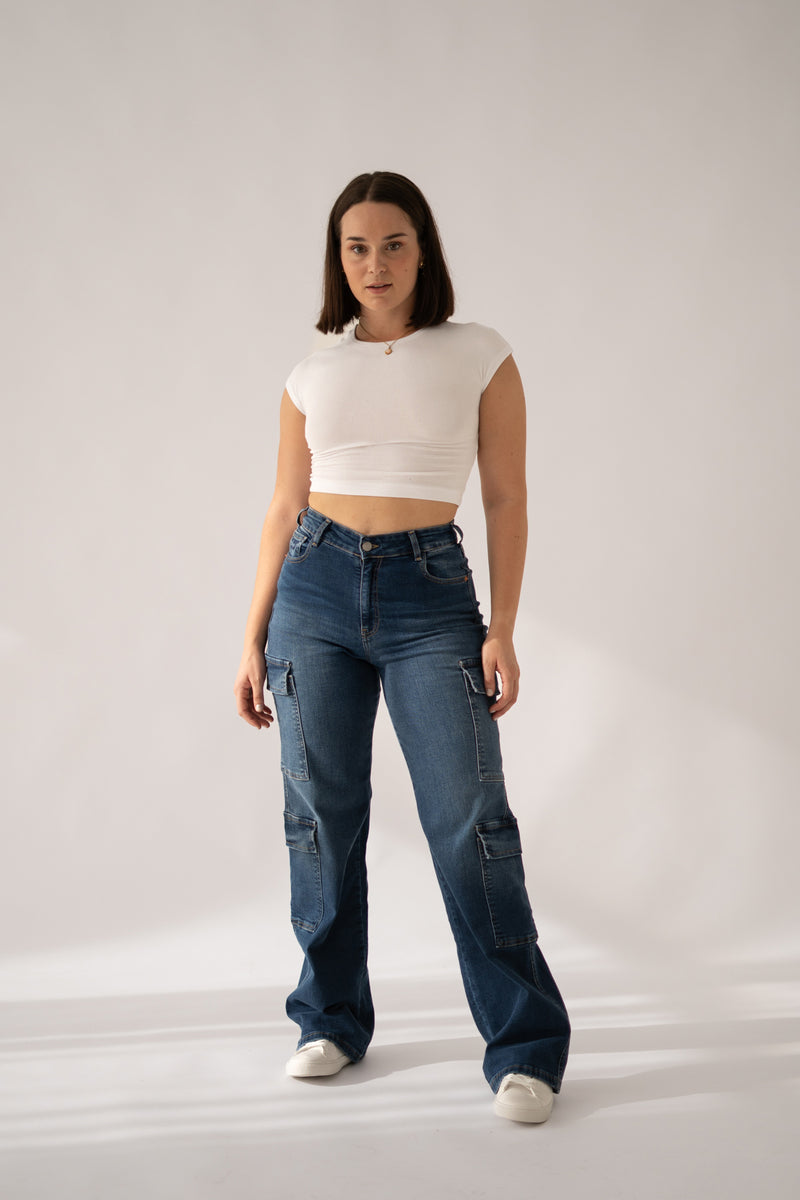 CARGO HIGH RISE - DARK BLUE