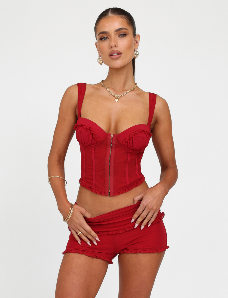 GINNY SHORT - RED : CHERRY RED