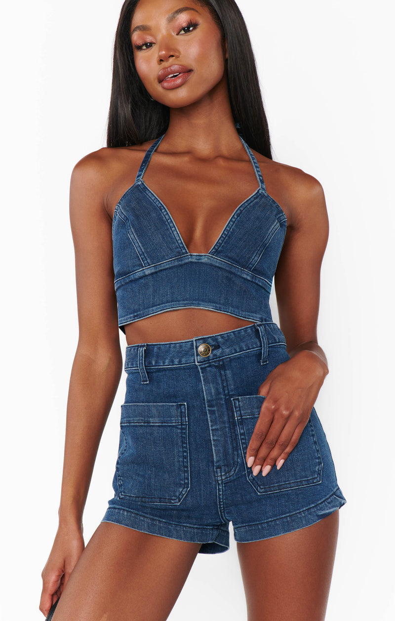Palm Springs Hot Shorts ~ Moonlit Blue