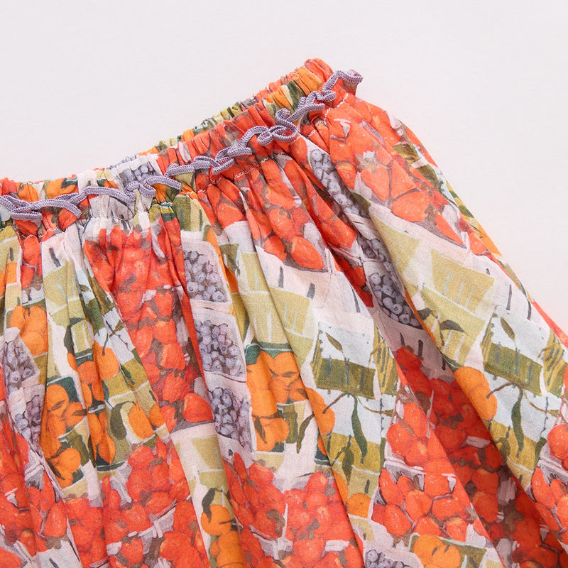 Girls Gianna Skirt - Berries and Oranges