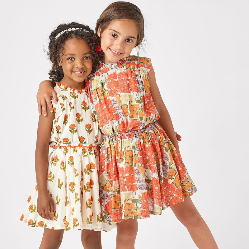Girls Gianna Skirt - Berries and Oranges