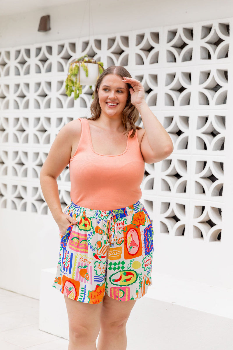 Harlow Short in Spicy Margs