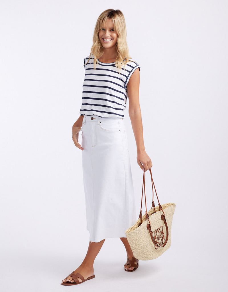 Saskia Denim Skirt - White