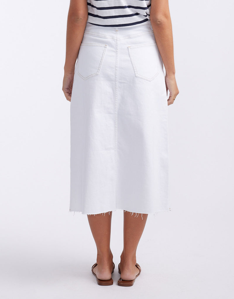 Saskia Denim Skirt - White