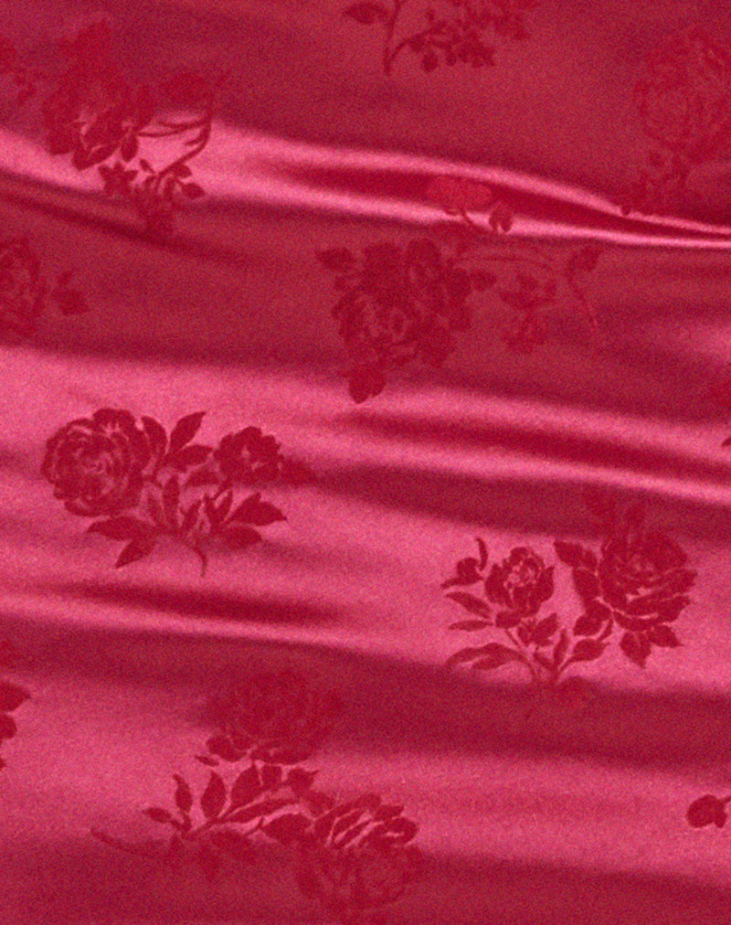 Guida Mini Skirt in Rose Flock Magenta