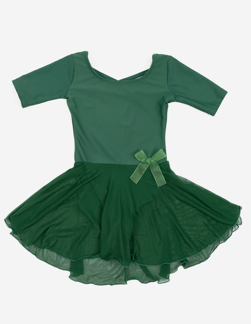 Short Sleeve Skirt Leotard