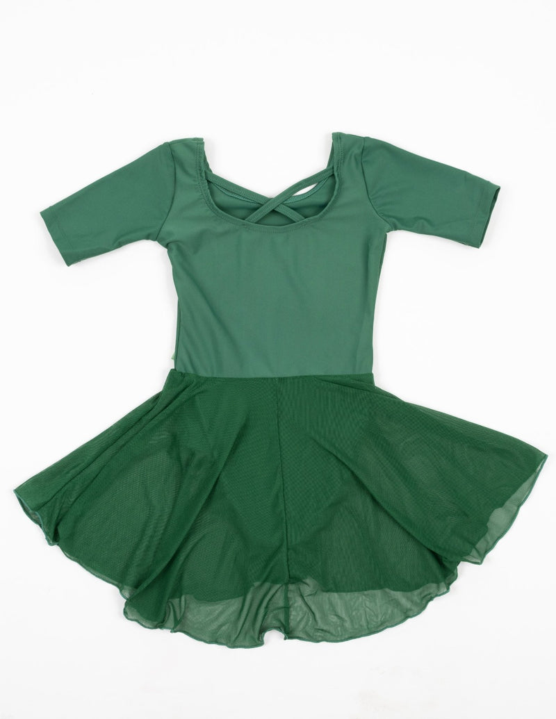 Short Sleeve Skirt Leotard